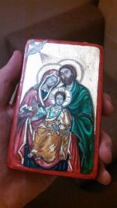 Hand-painted icon I bought from a woman named Maria who loves to paint and sometimes sells her products outside of the Nevski cathedral.